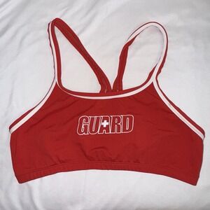 Dolfin Red Lifeguard Bikini Top Sz XL